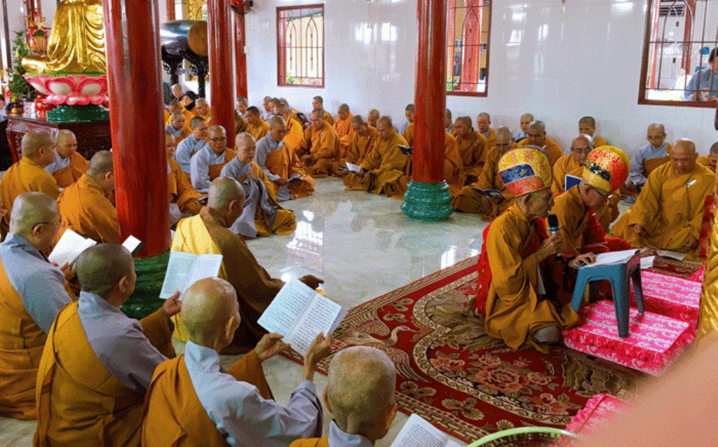 Trang nghiêm tổ chức pháp hội Dược Sư cầu nguyện quốc thới dân an tại chùa An Dương