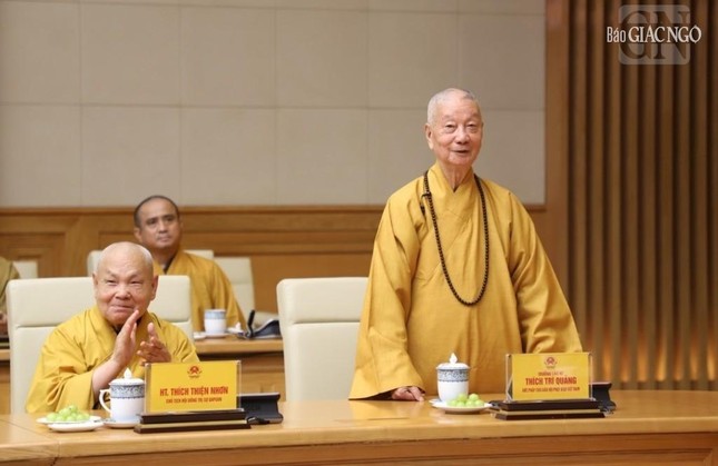 Thủ tướng Phạm Minh Chính tiếp đoàn lãnh đạo Giáo hội Phật giáo Việt Nam ảnh 7