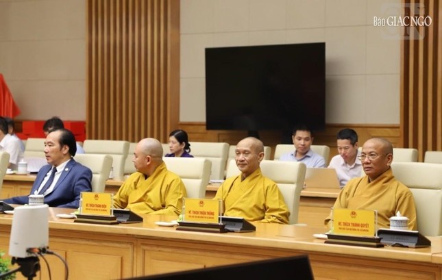 Thủ tướng Phạm Minh Chính tiếp đoàn lãnh đạo Giáo hội Phật giáo Việt Nam ảnh 6
