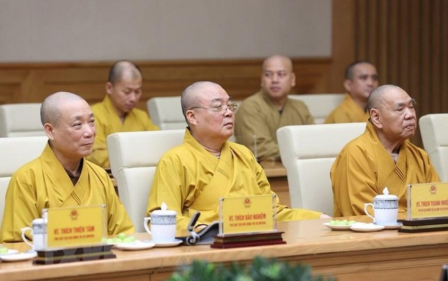 Thủ tướng Phạm Minh Chính tiếp đoàn lãnh đạo Giáo hội Phật giáo Việt Nam ảnh 8