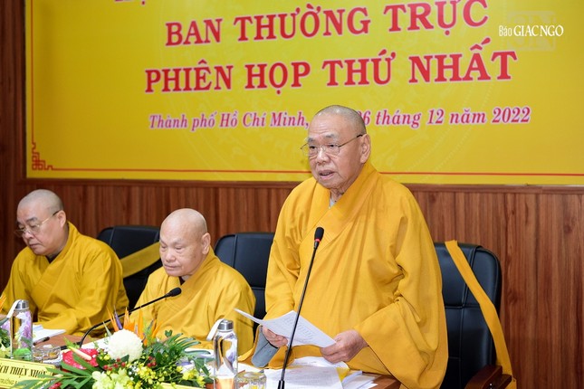 Phiên họp thứ nhất Ban Thường trực Hội đồng Trị sự GHPGVN khóa IX (2022-2027) ảnh 3