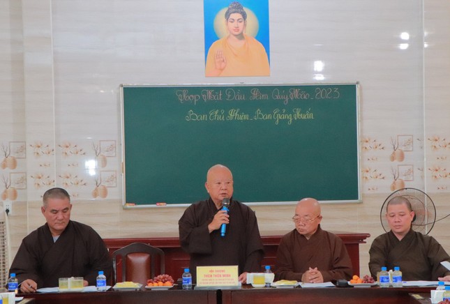 Lớp Sơ cấp Phật học TP.Thủ Đức họp mặt triển khai các hoạt động năm 2023 ảnh 1