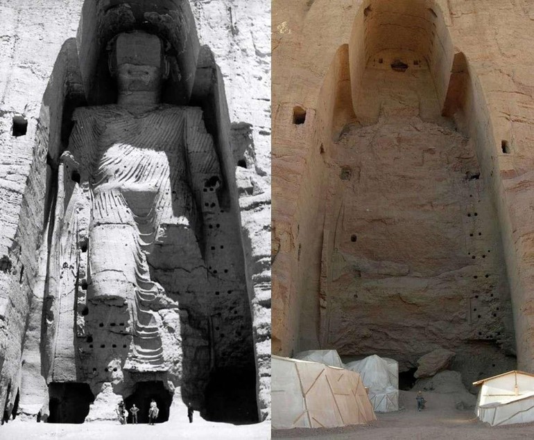 Năm 2001, lực lượng Taliban đã từng phá hủy các tượng Phật lớn bằng sa thạch cổ tại Bamiyan