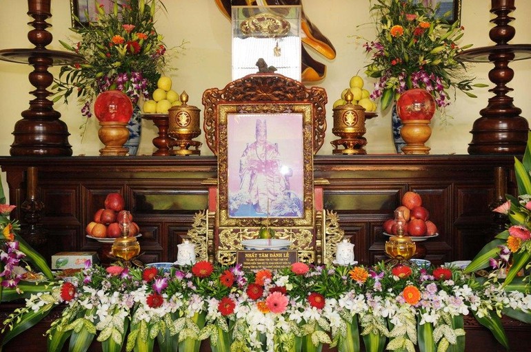Di ảnh cố Hòa thượng Thích Viên Mãn tại nhà hậu tổ chùa Kỳ Viên