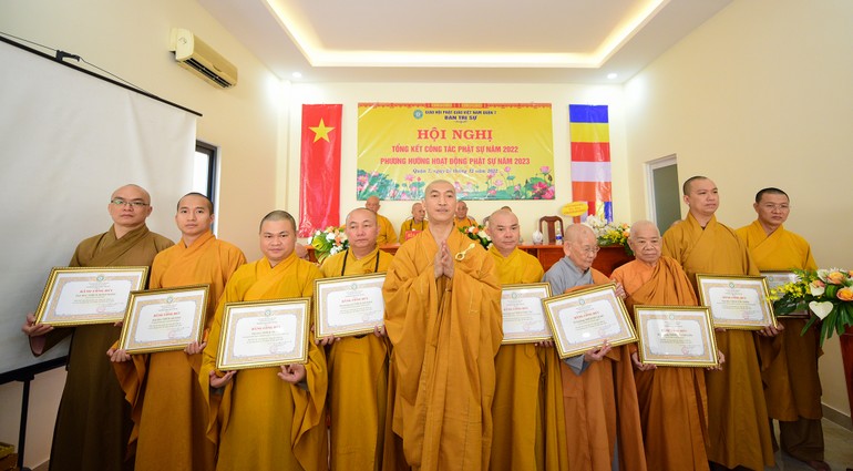 Ban Trị sự Phật giáo quận 7 tổng kết công tác Phật sự 2022 