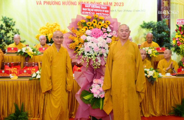 Phật giáo quận 8 tổng kết công tác Phật sự năm 2022 với tổng số tiền từ thiện hơn 70 tỷ đồng