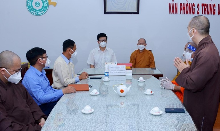 Buổi thăm và làm việc tại Văn phòng 2 Trung ương GHPGVN - Thiền viện Quảng Đức, TP.HCM