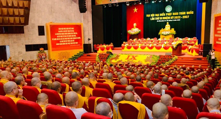 Phiên trù bị Đại hội đại biểu Phật giáo toàn quốc lần thứ IX, nhiệm kỳ 2022-2027 tại hội trường Cung Văn hóa Hữu nghị Việt - Xô