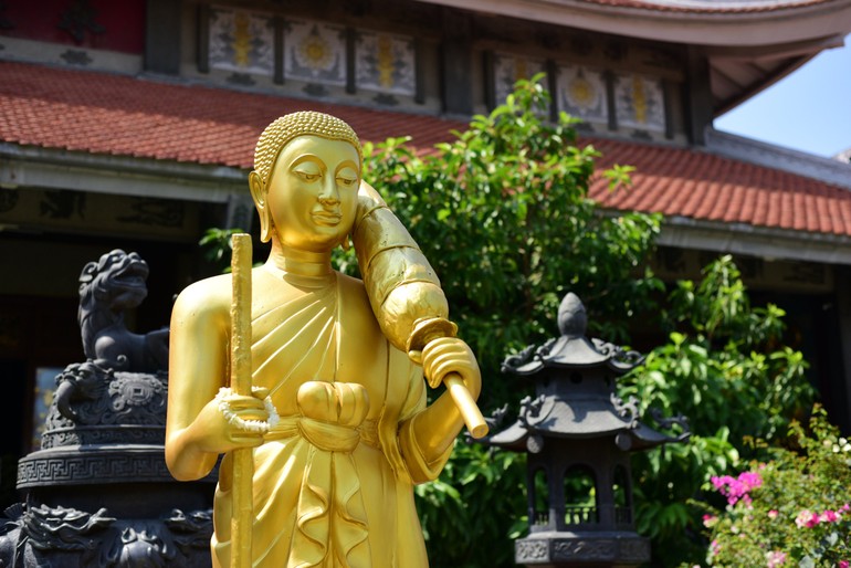 Tượng Tôn giả Sivali tại chùa Vĩnh Nghiêm - Q.3, TP.HCM - Ảnh: Quảng Đạo/BGN