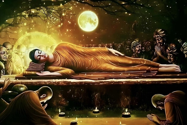 Đức Thế Tôn nhập niết-bàn (tranh Phật giáo nước ngoài)