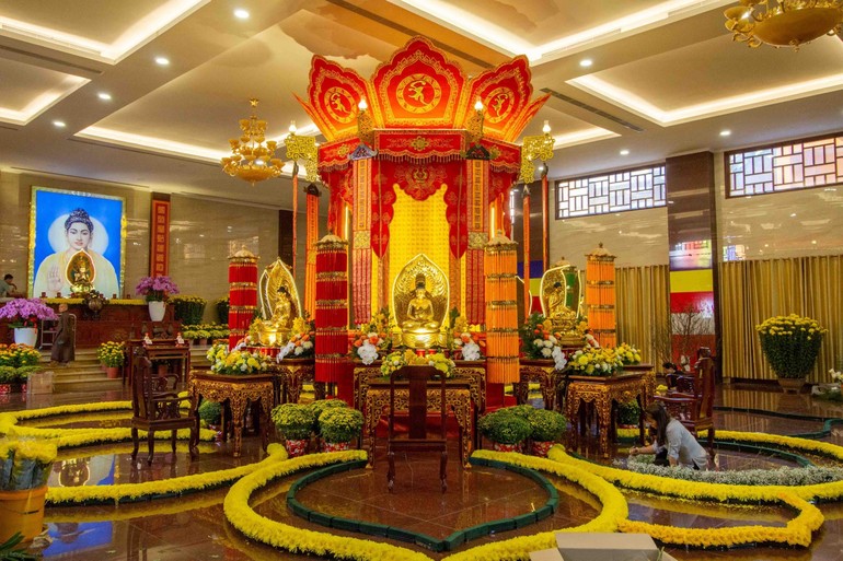 Pháp hội Dược Sư đầu năm Quý Mão - 2023 sẽ được thiết trí tại hội trường chính Việt Nam Quốc Tự, nơi từng thiết trí các lễ tưởng niệm, kỳ siêu do Giáo hội tổ chức