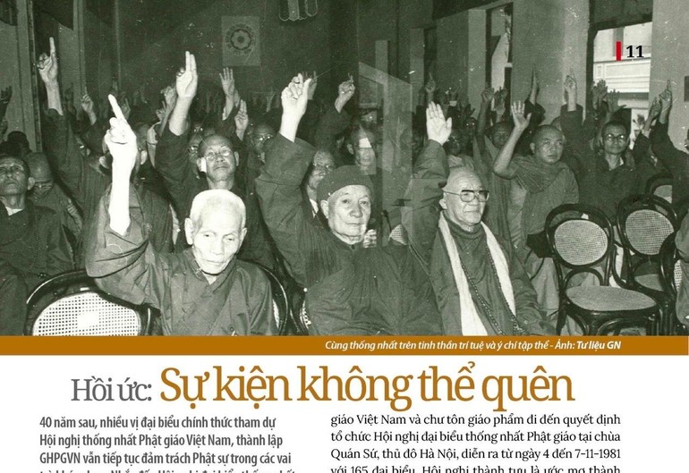  40 năm sau, nhiều vị đại biểu chính thức tham dự Hội nghị thống nhất Phật giáo Việt Nam vẫn tiếp tục đảm trách Phật sự trong các vai trò khác nhau