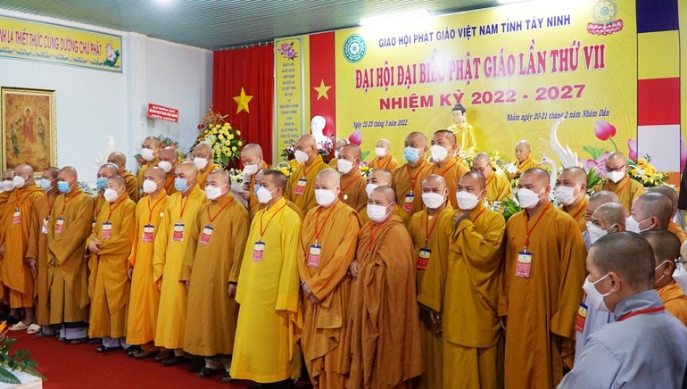 Tân Ban Trị sự GHPGVN tỉnh Tây Ninh nhiệm kỳ 2022-2027 ra mắt đại hội