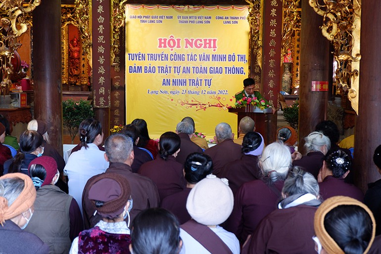 Lạng Sơn: Phật giáo tỉnh tổ chức hội nghị tuyên truyền về văn minh đô thị, trật tự trong dịp Tết 