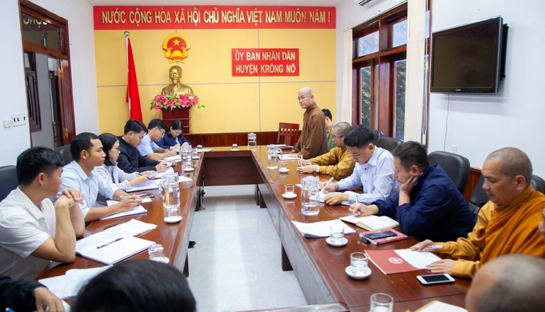 Ban Thường trực Ban Trị sự tỉnh làm việc với lãnh đạo Ủy ban Nhân dân huyện Krông Nô 
