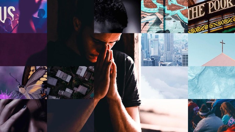 Một người Mỹ đang cầu nguyện, ảnh internet