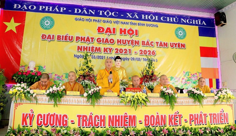 Chủ tọa đoàn Đại hội đại biểu Phật giáo huyện Bắc Tân Uyên lần thứ III, nhiệm kỳ 2021-2026