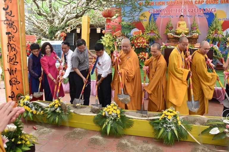 Lễ động thổ trùng tu cụm di tích lịch sử cấp quốc gia chùa Phổ Quang