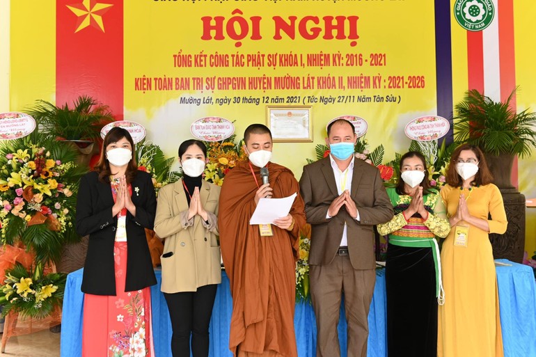Tân Ban Trị sự GHPGVN huyện Mường Lát ra mắt, phát biểu nhận nhiệm vụ