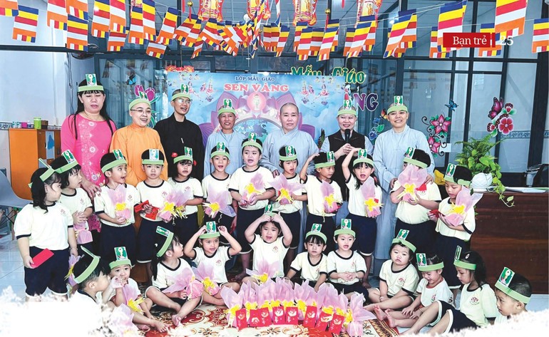 Trường mầm non Sen Vàng do Ni sư Như Nguyệt, Trưởng khoa Giáo dục mầm non Học viện Phật giáo VN tại TP.HCM thành lập