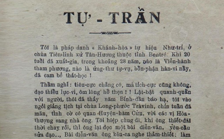 Từ một tiếng nói lẻ loi